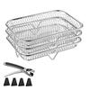 Kochrost Heißluftfritteuse Zubehör 19,5x13,5x9cm Rechteckiges Stapelbares Gestell Set Knusprige Textur Kochen Küche Kochen