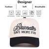 Unisex Brunettes Have More Fun Embroidery Baseball Caps Spring Autumn Outdoor Adjustable Casual Hats Sunscreen Hat Sports Cap