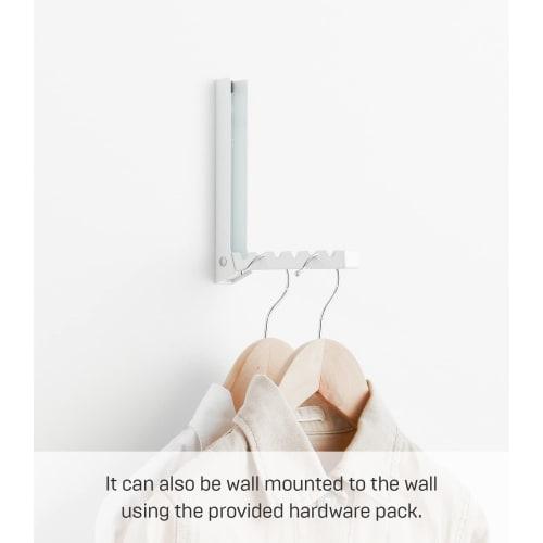 Yamazaki Folding Door Hanger Smart, White, 2 X 7 - 20.5 X 20 Cm, 7161