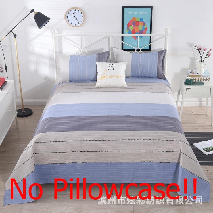 Flat Sheets Household Four Seasons Plaid Comfortable Soft Antibacterial Bedspread Cover Bedding Queen Size Bed Sheet Breathable
