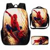 Spider-Man School Bag Lunch Bag Pencil Bag Elementary School Backpack Cartoon Peripheral Backpack Children's Bag Three-piece Set