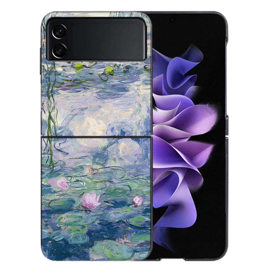 

Claude Monet Garden Lotus Bridge For Samsung Galaxy Z Flip 5 4 3 Case Shockproof Hard Cover Phone Z Flip 6 7 5G Z Flip 5 4 5G Galaxy Z Flip 5 5G