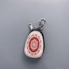 Retro Ethnic Style Women's Genuine Leather Key Bag with Zipper Pendant and Color Print KTY