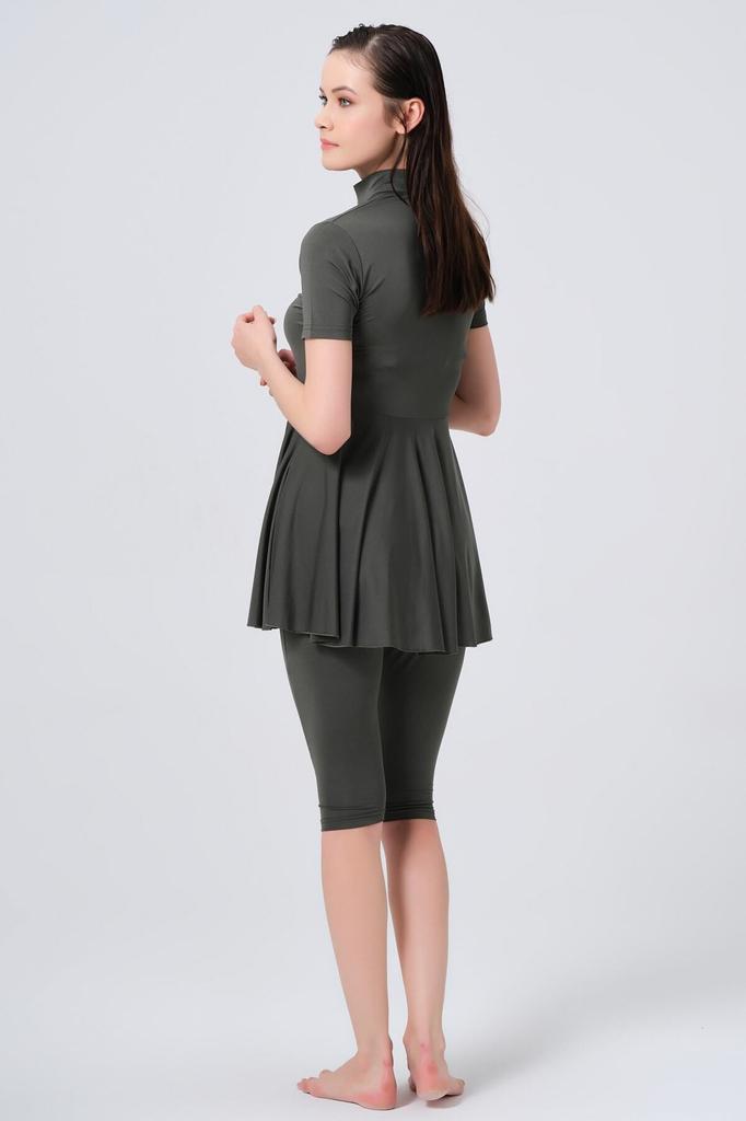 Womens Muslim Modest Islamic Half Cover Burkini Beach Swimming Costume Swimwear Hijab Beachwear Swimsuit Single