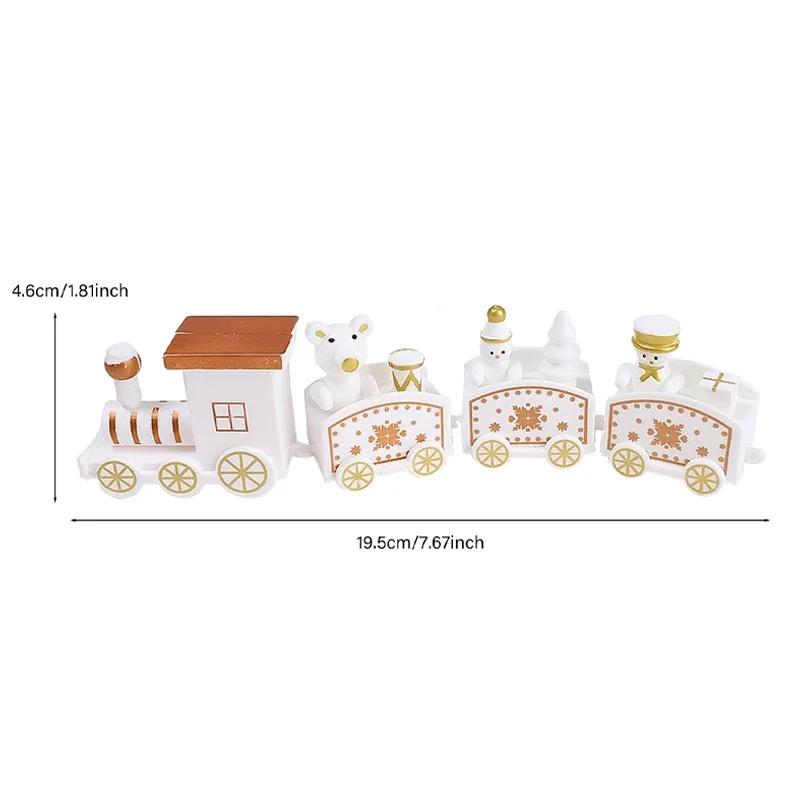 

Christmas Wooden Train Ornaments Santa Cake Decoration Merry Christmas Navidad New Year Party Table Decoration Kids Gifts Toys