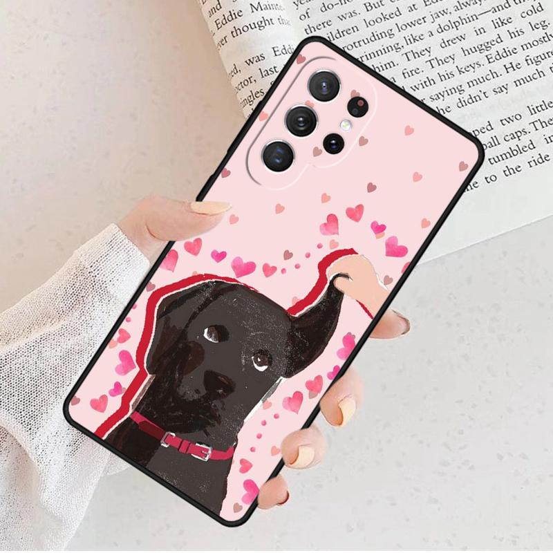 Custodia per Telefono Cane Labrador Nero Per Samsung Galaxy S25 S23 S30 S8 S21 S20 FE S24 S22 Note 10 20 Plus lite Ultra
