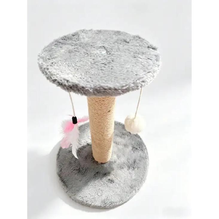 Mini Sisal Cat Scratching Post Kitten Climbing Tower, Vertical Wear-Resistant No-Debris Claw Care Tower, Suitable For Small Apartments, Built-In