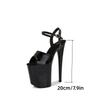 High Sexy Thin Heels Women's Sandals Super High Heels Waterproof Table Car Show Model 20cm Catwalk Nightclub LFD-8820-Q2