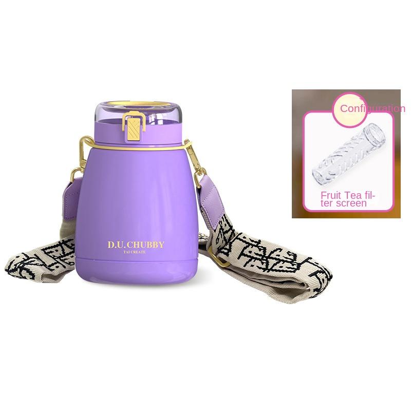 Cute 304 Stainless Steel Dudu Cup Vacuum Cup 1000ml Large Capacity Kettle Cup with Straw Pot Belly Thermos Cup