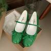 Fashion SUOJIALUN 2025 Spring New Brand Women Flat Shoes Fashion Round Toe Shallow Ladies Elegant Mary Jane Shoes Soft Dress Single Shoe
