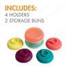 4 in 1Portable Silicone Popsicle Holder Drip-Proof Ice Cream Bracket Reusable Popsicle Protector Frozen Treats Holder for Summer