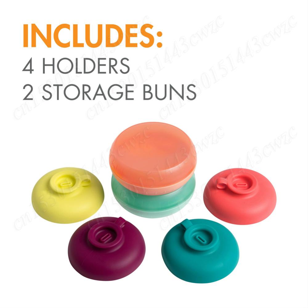 4 in 1Portable Silicone Popsicle Holder Drip-Proof Ice Cream Bracket Reusable Popsicle Protector Frozen Treats Holder for Summer