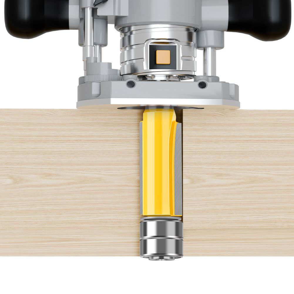 6 Handle Double Bearing Trimming Cutter Woodworking Milling Cutter With Bearing Trimming Cutter Double Edge Straight Cutter Woodworking Milling Cutter