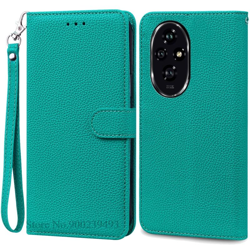 For Honor 200 Case Honor 200 Pro Case Silicone Pu Leather Wallet Case For Honor 200 5G Phone Case For Honor 200 Pro Cover Fundas