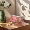 Monedero Floral, Monedero con Cierre de Beso de Rosa para Mujeres Niñas Billeteras Lindas de Moda con Cierre Monedero de Coche Vintage