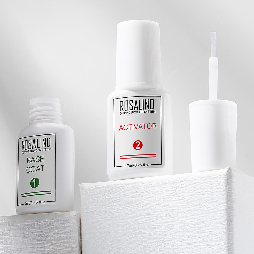 

Погружение в ногти ROSALIND Система Основа Порошок Верхнее покрытие Щетка Saver