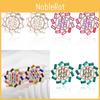 Fashion Ladies Flower Earrings With Alloy And Diamond Accents For Evening Wear