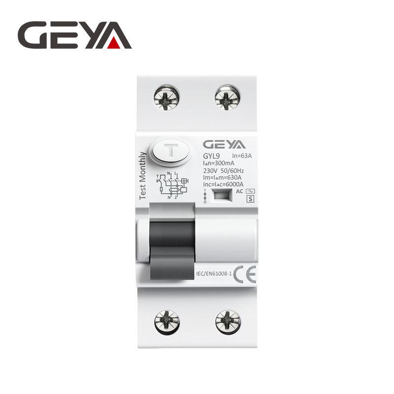 GEYA GYL9 Residual Current Circuit Breaker, Type A, 25A/40A/63A Switch, AC-S Type, 2P/4P