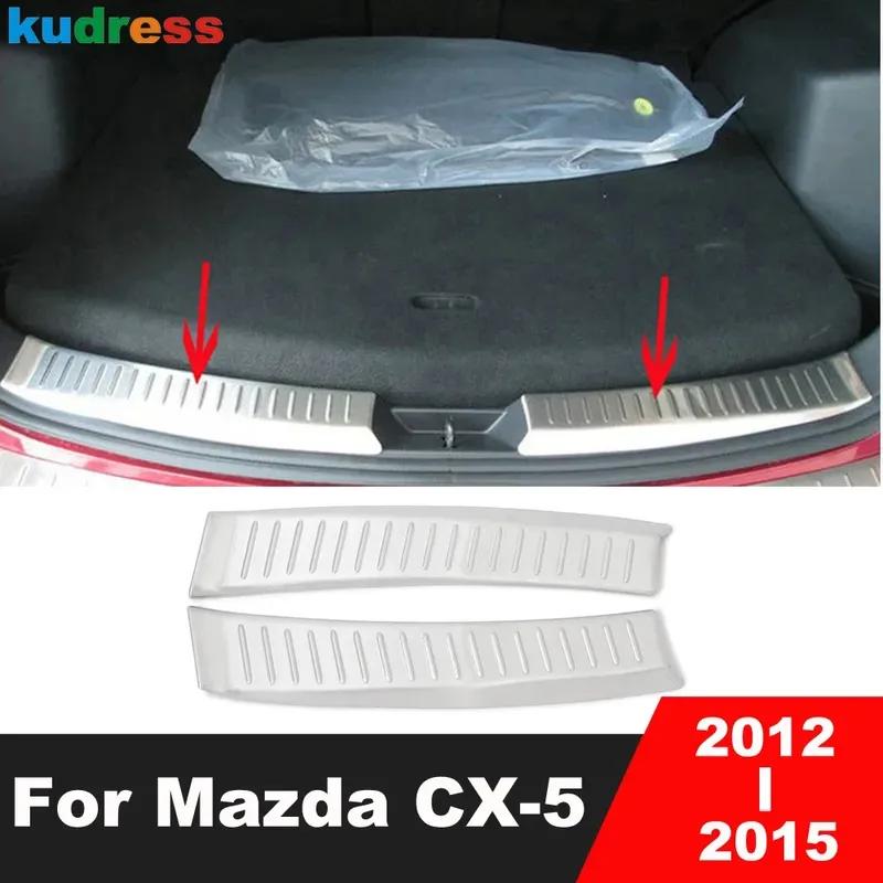 Rear Trunk Bumper Cover Trim For Mazda CX5 CX-5 2012 2013 2014 2015 Steel Car Tailgate Door Sill Plate Guard Pad Accessories