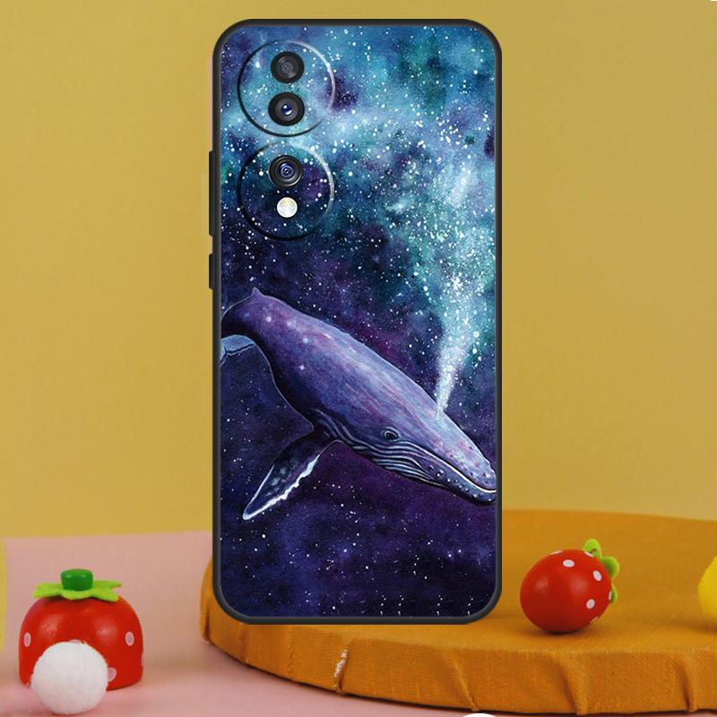Beautiful Blue Whale Painting Case For Honor 200 Pro X9c X9a X8a X7a X6a X7 X8 X9 X8b X9b Magic 5 6 50 70 90 Lite Cover