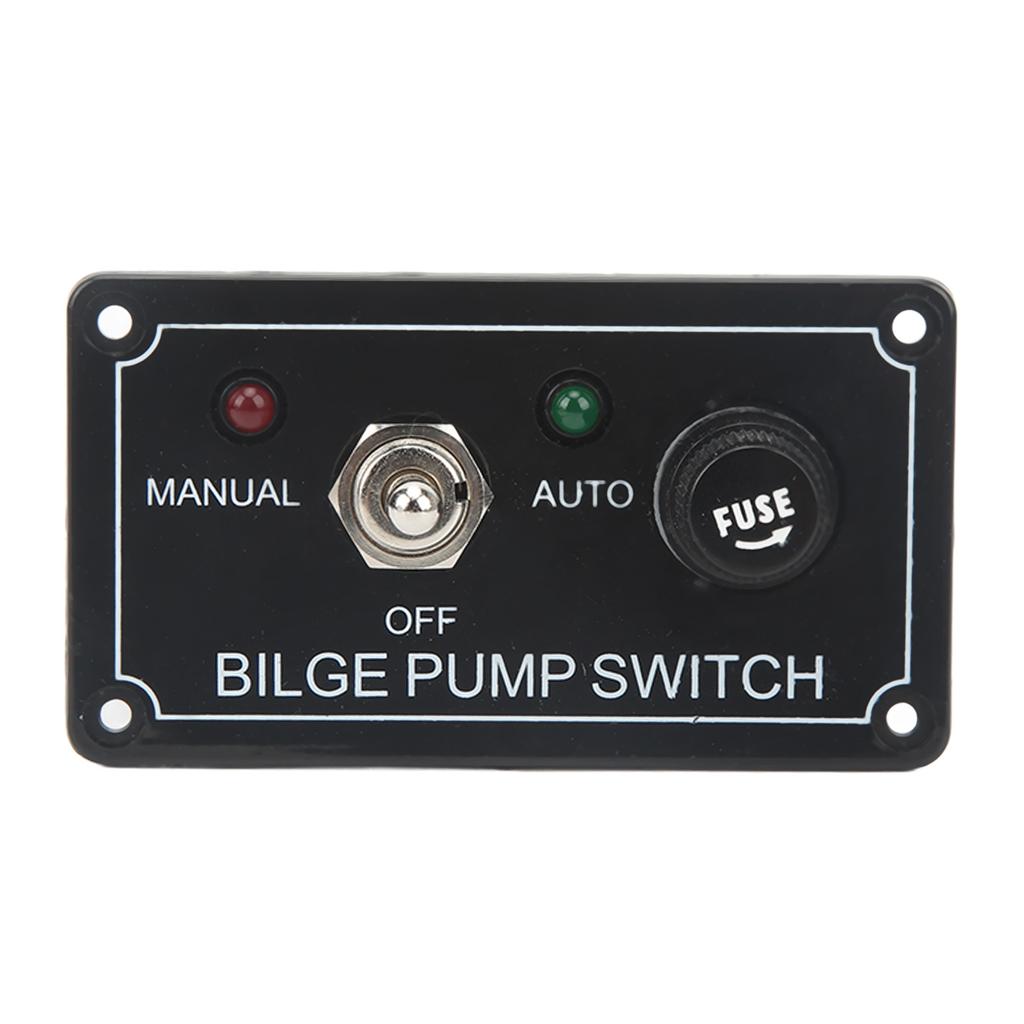 Rocker Toggle Switch Panel Bilge Pump Auto Off Manual Switch Panel for RV Yacht Car