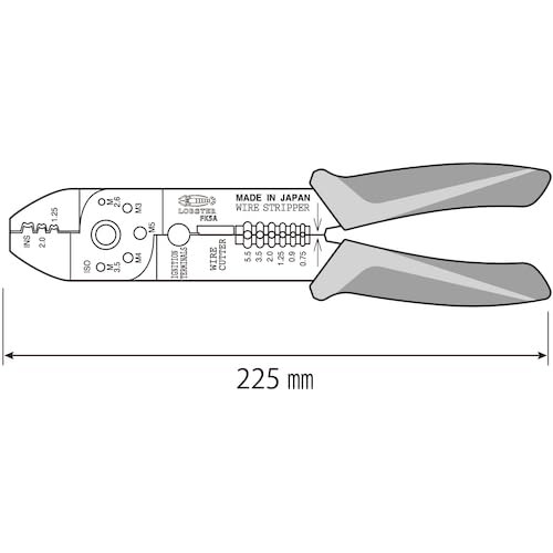 Lobtex Electrical Crimping Tool for Open Barrel Terminals, FK5A