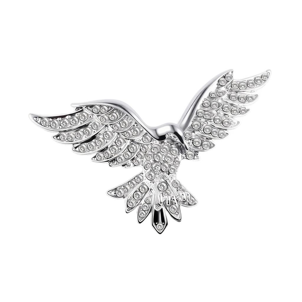 Eagle Brooch Pin Animal Design Suit Accessory Lapel Pin Safety Pin for Clothing Decoration and Anti-Slip Function