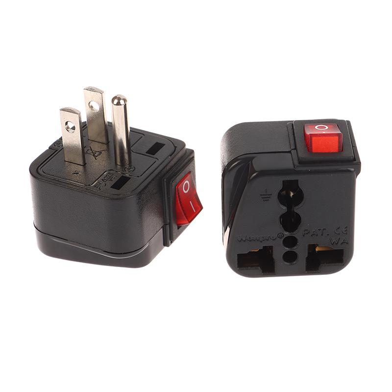 Univerzální americký US evropský UK EU AU cestovní elektrický adaptér zástrčky 10A/13A 250V elektrická zásuvka s vypínačem