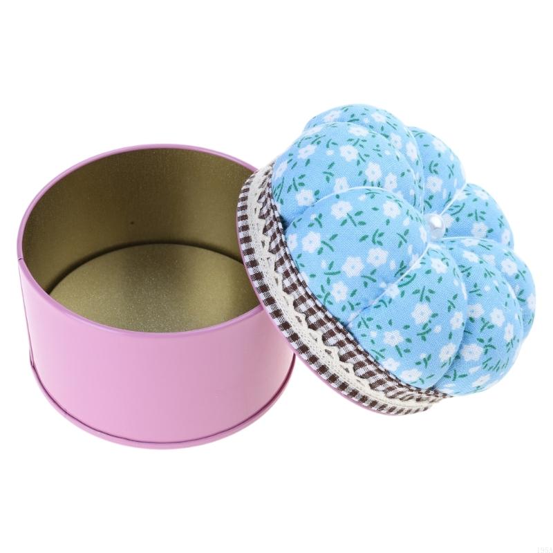 Flower Pin Cushion with Storage Container Quilting Pin Holder for Sewing Pin Thread Thimble Button and Sewing Accessory Dropship