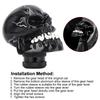 Skull Head Stick Manual Shift Knob Lever Modified Shifter Gear 8MM  10MM  12MM AdaptersBlack