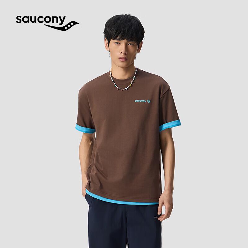 

Saucony Unisex Loose Fit Crew Neck Short Sleeve T-Shirt M