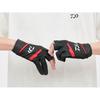 Daiwa Leather Fit Gloves, 3-Cut, DG-1424, Red, XL