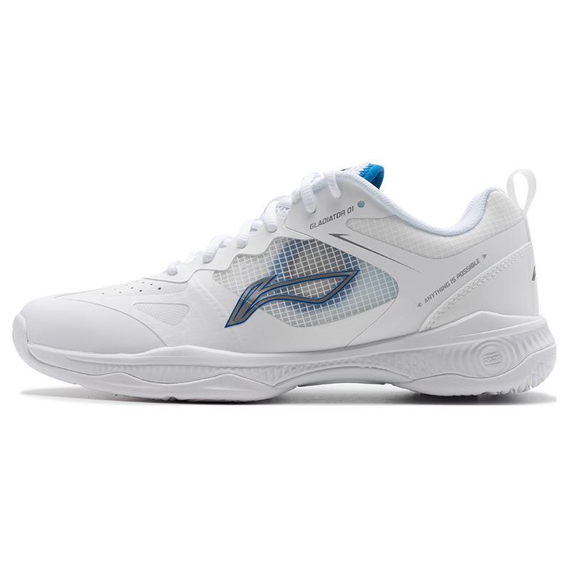 

Li Ning Gladiator Textile, Synthetic Leather Cushioning, Wear Resistant Low top Badminton Shoes Unisex Standard White AYZT011-1 44