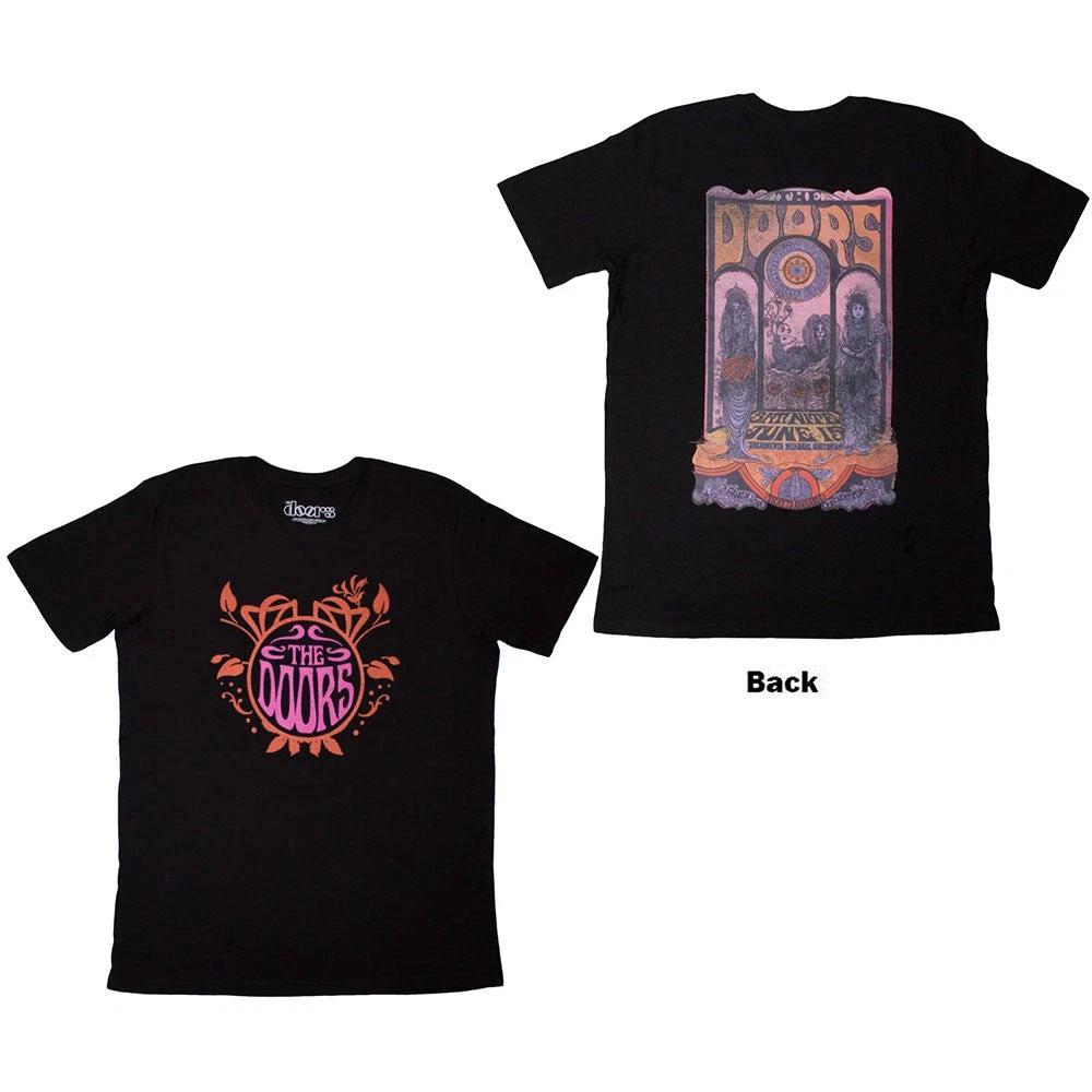 The Doors T-Shirt: Pink Orange (Black) (Back Print) OFFICIAL NEW