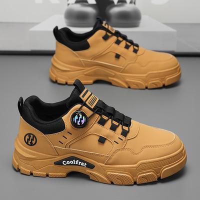 Labor Insurance Shoes Autumn New Rotating Button Martin Shoes Boots Casual Shoes Tooling Shoes Sports Trendy Shoes Versatile Outdoor Men's Shoes