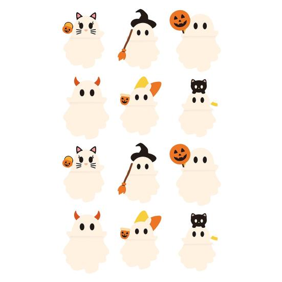 Halloween Ghost Phone Buddy Cute Stick-On Ghost Phone Topper Peel-and-Stick Mini Phone Figures Surprise Toy for All Phones Desk Decor