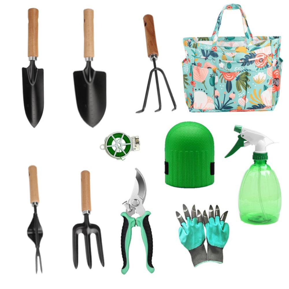 11 шт./компл. Профессиональный набор ручных садовых инструментов Эргономичная ручка Ручной садовый набор лопаты Грабли Секатор