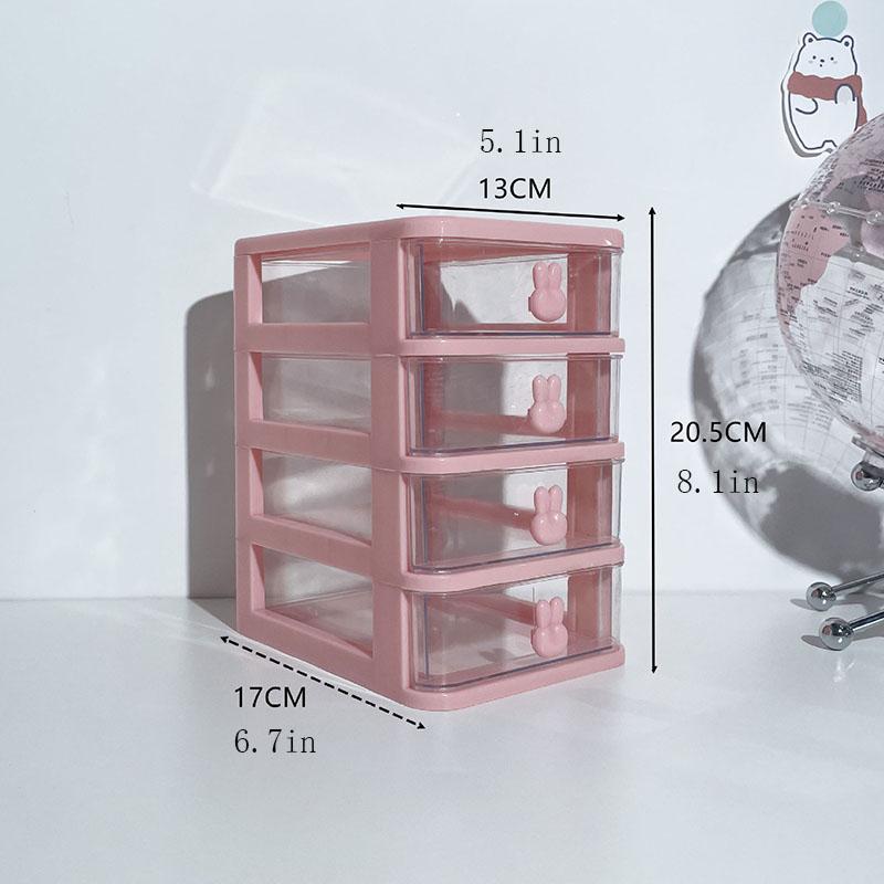 Multifunctional Desktop Storage Drawer Box with Pen Holder and Hair Accessories Storage Rack, Multi-layer Jewelry Box