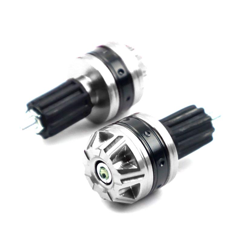 2Pcs Motorcycle Handle Bar Ends Plug Grips Cnc Aluminum Alloy Handlebar Counterweight Plug Slider 16-18Mm Moto Handlebar Caps