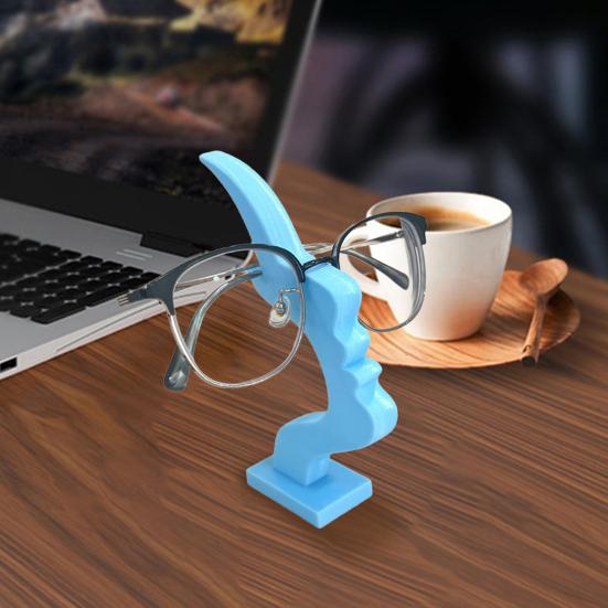 Minimalist Face Eyeglass Holder Desktop Human Side Face Eyeglass Stand Decorative Glasses Stand for Home Office Desk Bedroom Dresser