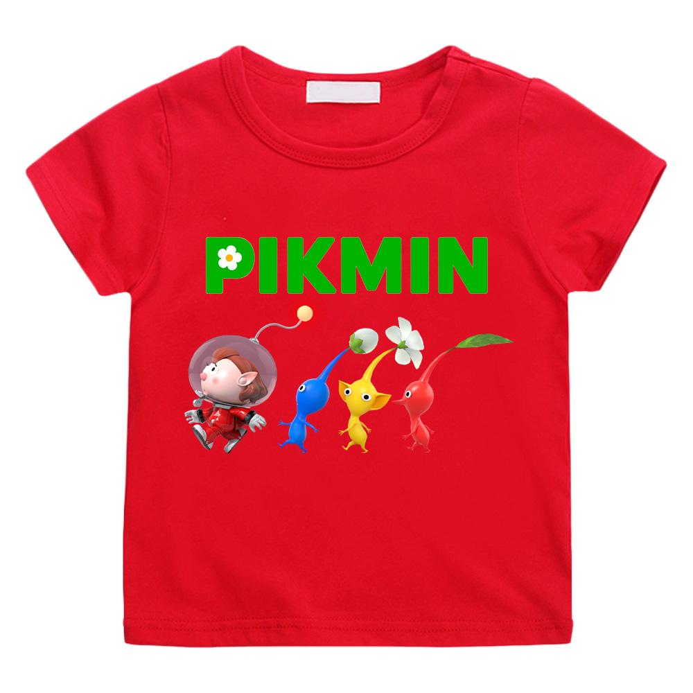 Pikmin and Olimar Captain T-Shirt, Short Sleeve, Spring and Summer, Boys and Girls Clothing, Fun Loose Top