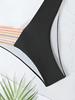 Wave Webbing Patch Low Waist Sexy Two Piece Bikini Set Elegant