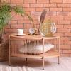 Wooden Perpetual Calendar Disc Stand Manual Rotating Turntable Calendar Month Week Date Display Home Office Desktop Decoration