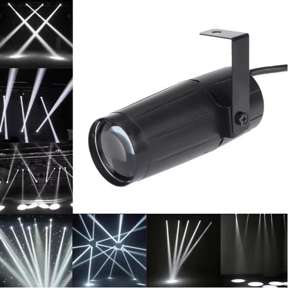LED Light Beam Pinspot Light Spotlight 5W Super Bright Lamp Mirror Balls DJ Disco Stage Lighting Effect for KTV DJ Party EU Plug