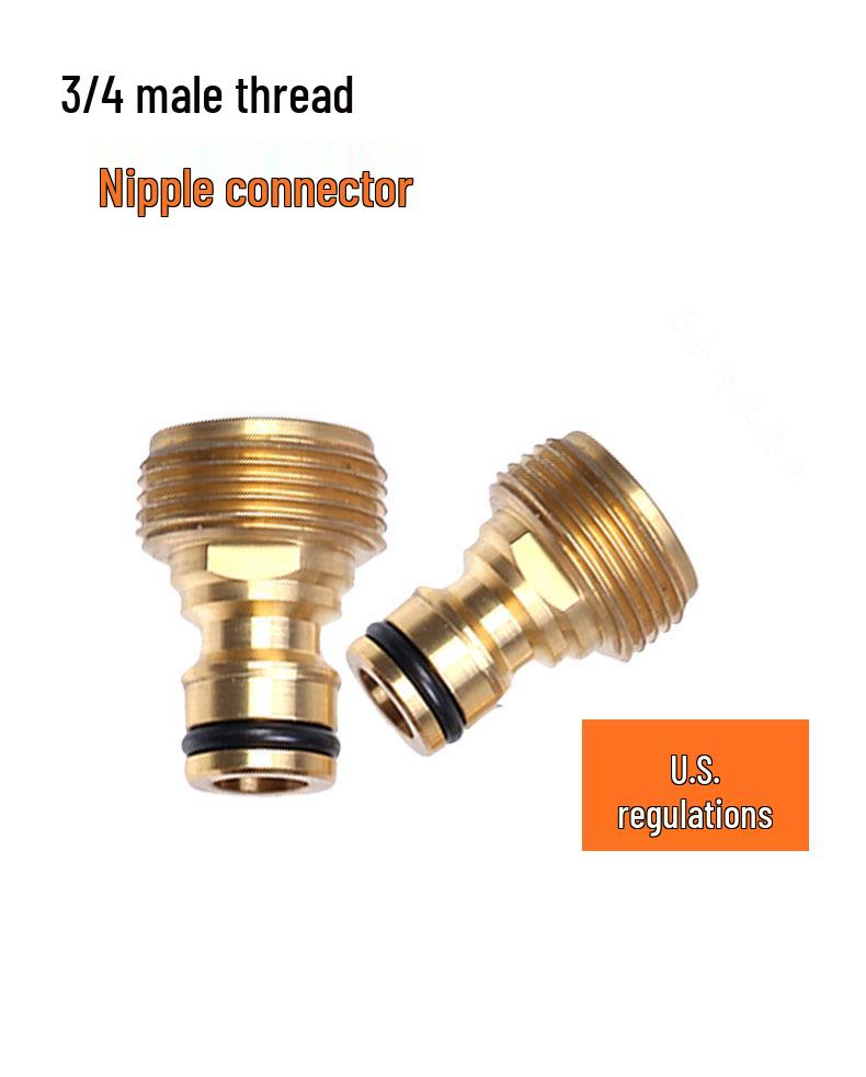 

Быстроразъем для садового шланга 3/4 дюйма, 6-точечный водяной ниппель, адаптер с двойной головкой