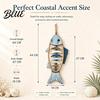 Ocean Style Hanging Light Nautical Fish Pendant Wall Decor Wooden With/Without LED Decor Coastal Theme Fishbone Anti Deformation Window