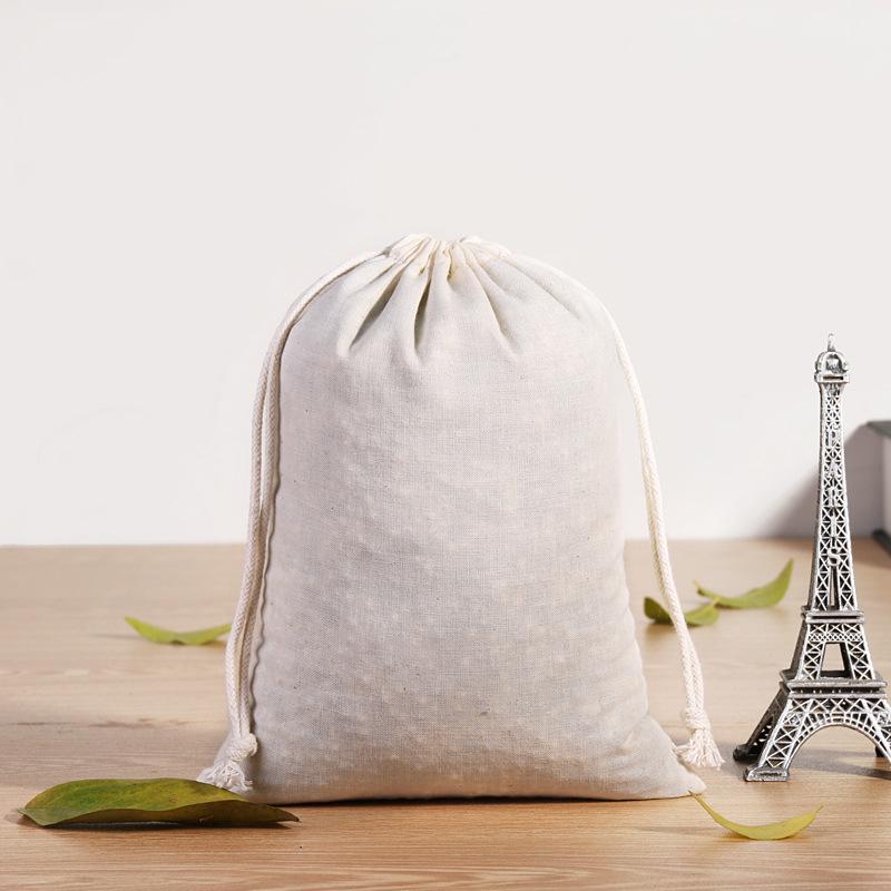 Custom Cotton Linen Drawstring Bag for Rice Storage & Gift Packaging
