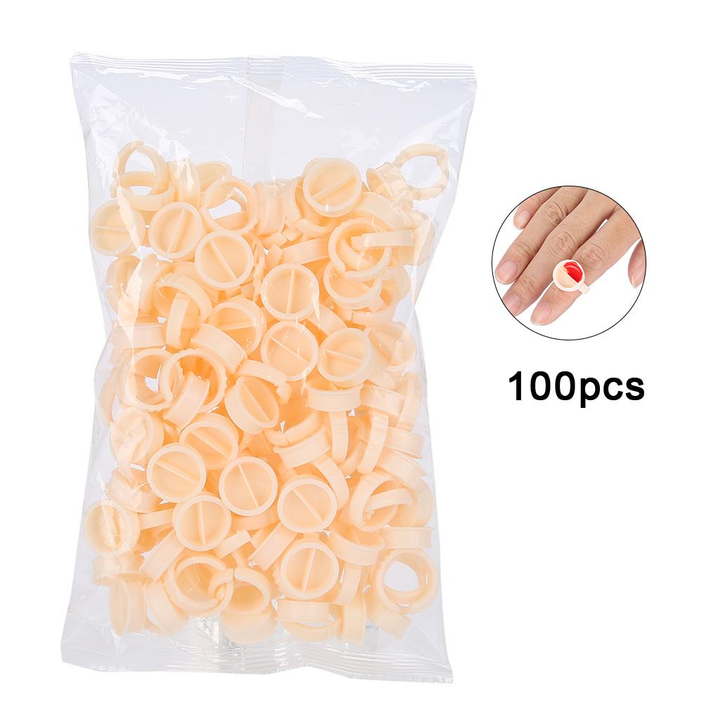 100Pcs Eyebrow Tattoo   Cup Microblading Pigment Glue Holder L