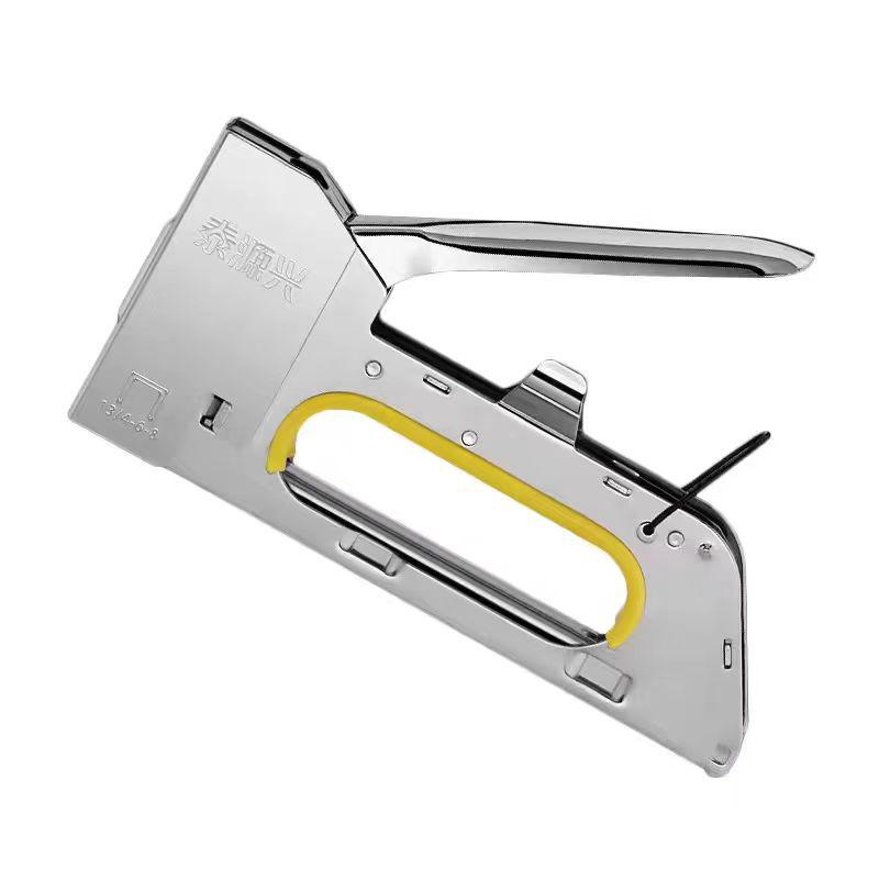 Manual Brad Nailer 1008F - U-Type Staple Gun for Canvas, Woodworking & Advertising