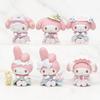 Cute My Melody Pvc Figurine Adorable Collectible Blind Box Cake Car Ornament